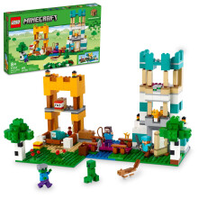 LEGO Minecraft The Crafting Box 4.0 21249 Set di giocattoli da costruzione Set di gioco personalizzabile con mattoncini classici, personaggi e ac