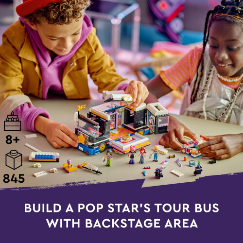 LEGO LEGO Friends Pop Star Μουσικό Τουριστικό Λεωφορείο με 4 Μίνι Κούκλες 1