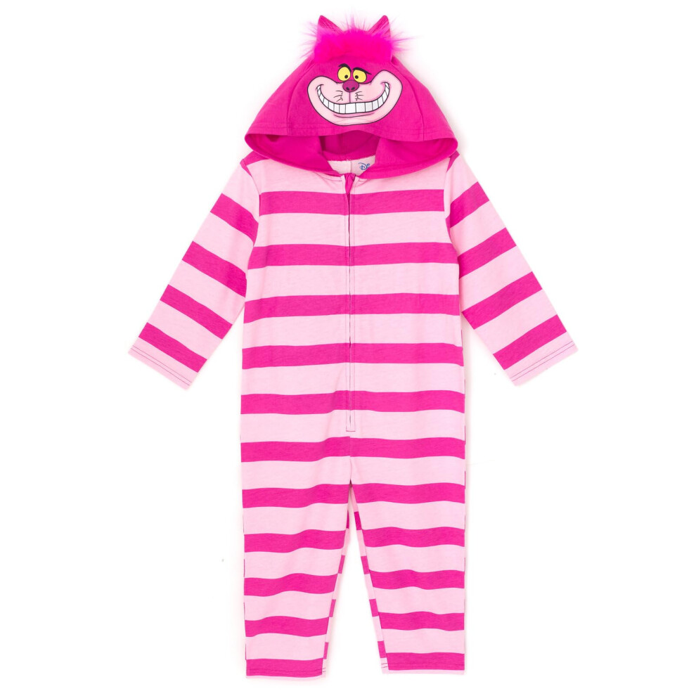 Disney Alice In Wonderland Cheshire Cat Little Boys Zip Up Coverall Tail Pink 6