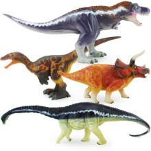 Boley 4 Pack Jumbo Authentic Dinosaur Toys  Gosnell Model - Educational Plastic Dinosaur Toy Play Set - Great As Kids Birthday Gifts and Dinosaur Part