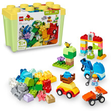 LEGO DUPLO Klassieke auto's en vrachtwagens stenen doos speelset Educatief STEM-speelgoed Bouwset voor peuters vanaf 18 maanden plus Leerspeelgoed om
