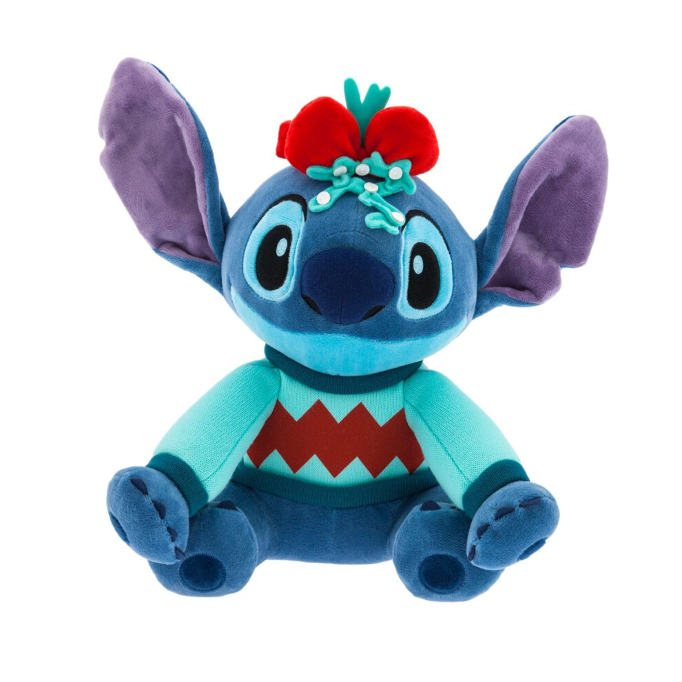 Photos - Other Toys Disney Store Official Lilo & Stitch Official Holiday Plush - Festive Stitch Design - 14-Inch - Perfect Seasonal Gift for Fan 