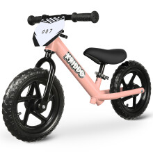 KRIDDO Toddler Balance Bike 2 Year Old Age 24 Months to 5 Years Old 12 Inch Push Bicycle with Customize Plate (3 Sets of Stickers Included) Steady