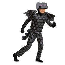 Disguise Ender Dragon Costume Official Deluxe Minecraft Costume for Kids with Headpiece and Armor Child Size (4-6)