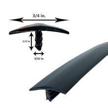 T-Molding Arcade Mame - Glad Zwart - 3/4"""" - 20'