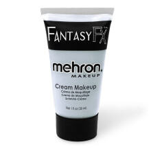 Mehron Makeup Fantasy FX Creme Maquiagem Baseada em Halloween Makeup Moonlight White Face Paint & Body Paint for Adults 1 fl oz (30 ml) (luar bra