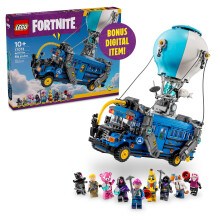 LEGO Fortnite Battle Bus - Collectible Fortnite Toy for Kids  Boys and Girls  Ages 10+ - Pretend Play Set with 9 Minifigures from Video Game - Gi