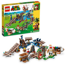 LEGO Super Mario Diddy Kong's Mine Cart Ride Expansion Set 71425 Giocattolo da costruzione collezionabile con la figura di Funky Kong in mattonci