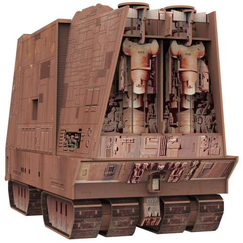 4D-stadsgezicht Star Wars 3D-papiermodelsets (Mandalorian Sandcrawler) 2