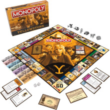 Monopoly: Yellowstone Koop verkoop handelsruimten met locaties uit The Paramount Network Show verzamelbaar klassiek Monopoly-spel Officieel gelicenti