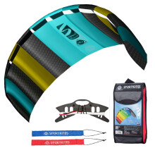 HQ Symphony Beach III 1.8 Stuntkite, Aqua, Dubbele Lijn Sportvlieger