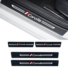 4X For Toyota Corolla Car Door Plate Sill Scuff Anti Scratch Sticker Protector Set