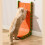 (Orange Triangle) Cat Scratcher Felt – Durable Felt Vertical & L-Shaped Horizontal Scratching Post, Wall-Mounted 6