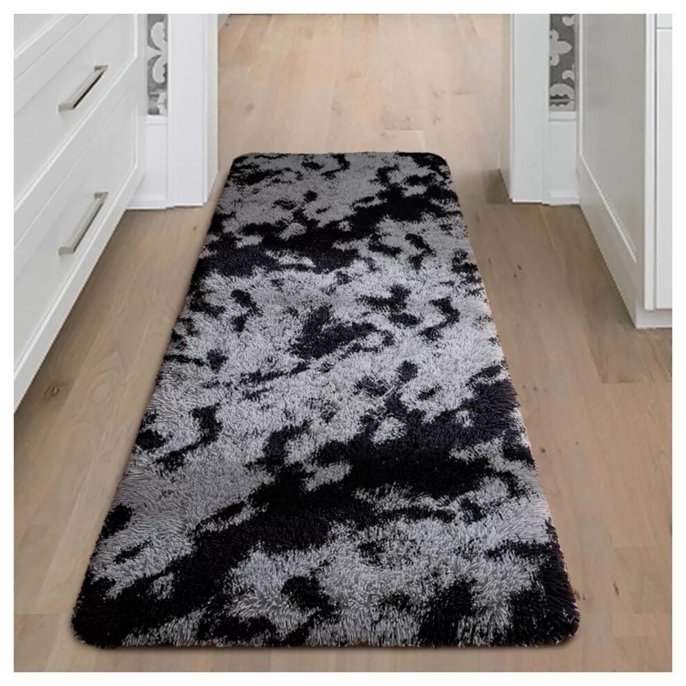 (Charcoal, 60 x 220 cm) Non Slip Shaggy Rugs Carpet Runner Large Doormats