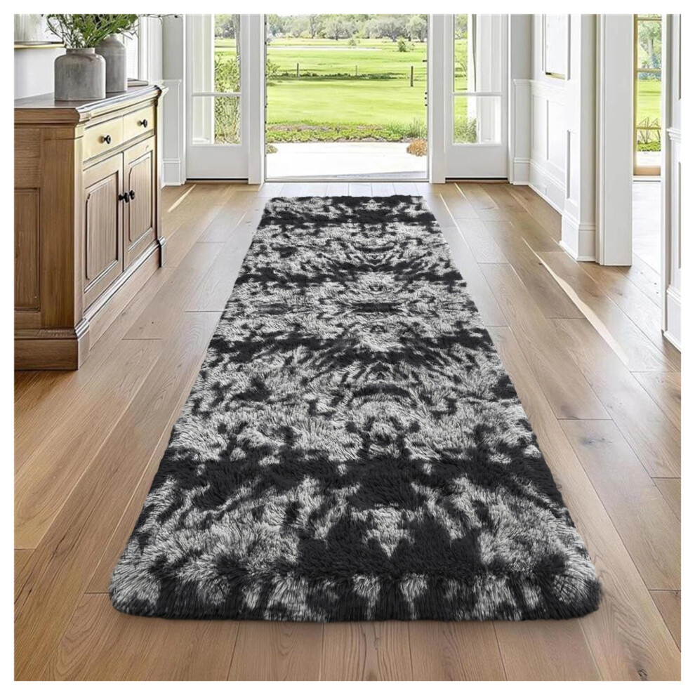 Imperial Rooms (Charcoal, 80 X 150 Cm) Non Slip Shaggy Rugs Carpet Runner Large Doormats