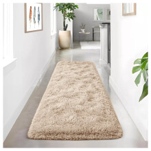 (Beige , 80 x 150 cm) Non Slip Shaggy Rugs Carpet Runner Large Doormats