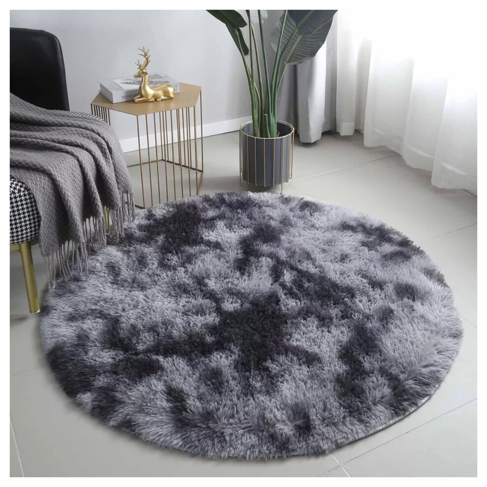 (Charcoal, 120 x 120 cm) Non Slip Shaggy Rugs Carpet Runner Large Doormats-image-OPC-P8V2TXY-NEW