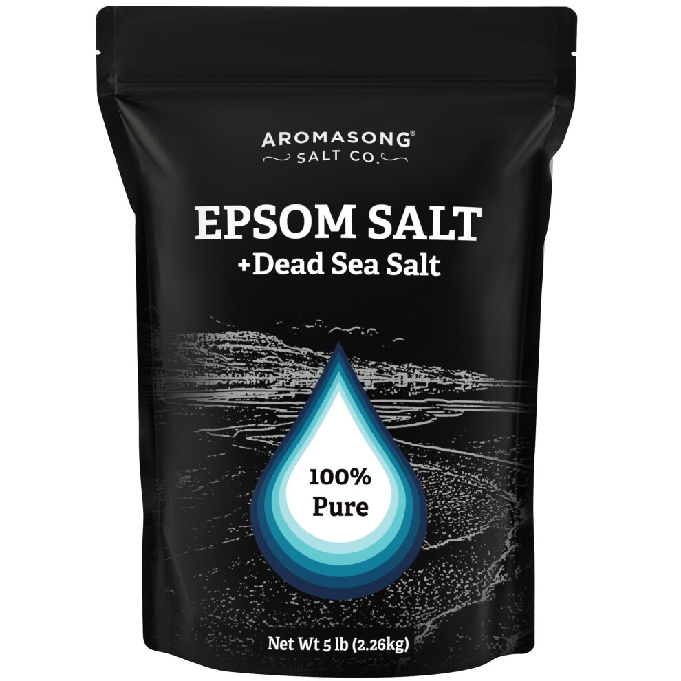 Aromasong Totes Meer-Salz Zum Einweichen Mit 100 % Reinem Bittersalz Badesalz F R F E Und Muskeln Gro Packung 5 Pfund.-image