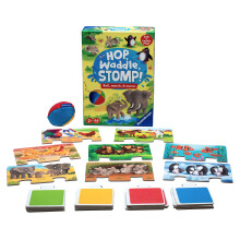 Ravensburger Hop Waddle Stomp! - Akt vna logick hra so zvieratkami pre deti od 2 rokov
