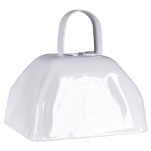 Windy City Novelties 12 Pack White Metal Cowbells with Handles 3 inch In Bulk Novelty Noisemakers Team Spirit Sports Fan Supplies Party Favors New