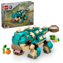 LEGO Jurassic World Baby Bumpy: giocattolo dinosauro Ankylosaurus per i fan del Camp Cretaceous e per bambini dai 7 anni in su. Divertente giocat