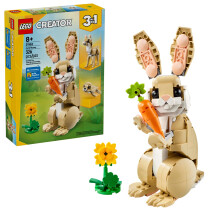LEGO Creator 3 in 1 Cute Bunny Toy - Building Toy Set with 3 Build Options Bunny Seal or Llama - Animal Figures for Kids Girls and Boys Ages 8+