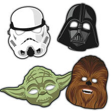 Klassische Star Wars-Partymasken (8 St?ck) ? Ideal f?r Themenfeiern und galaktische Zusammenk?nfte
