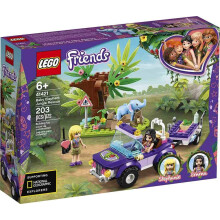 LEGO Friends Babyolifant in de jungle redden 41421 Avontuurlijke bouwset; Dierenreddingsspeelset inclusief speelgoedtruck en aanhanger plus vrienden