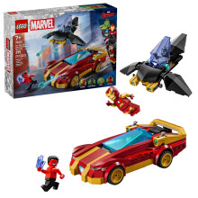 LEGO Marvel Iron Man auto en Black Panther vs. Red Hulk bouwspeelgoed - Marvel superheldenspeelgoed voor kinderen, jongens en meisjes vanaf 7 jaar -