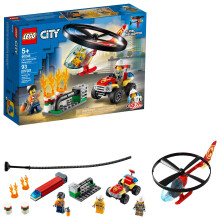 LEGO City Brandweerhelikopter 60248 Speelgoed, Leuk Bouwset voor Kinderen (93 Stukken)