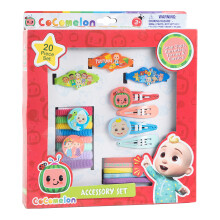 Luv Her CoComelon M?dchen-Accessoire-Set, 20-teilig, mit 3 Haarspangen, 4 Haarklammern mit Druckknopf, 5 Gummib?ndern und 8 Frottee-Ponys ? ab 3