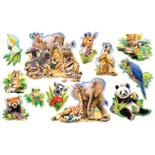 Cra -Z -Art - Roseart - Mini -Shaped - Jungle Selfies - 500 Piece Jigsaw Puzzle