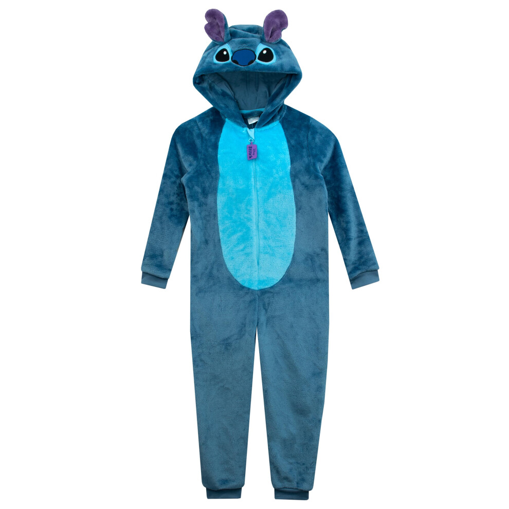 Disney Stitch Onesie | Lilo and Stitch Girls Onesie | Stitch Girls Pajamas | Blue 10