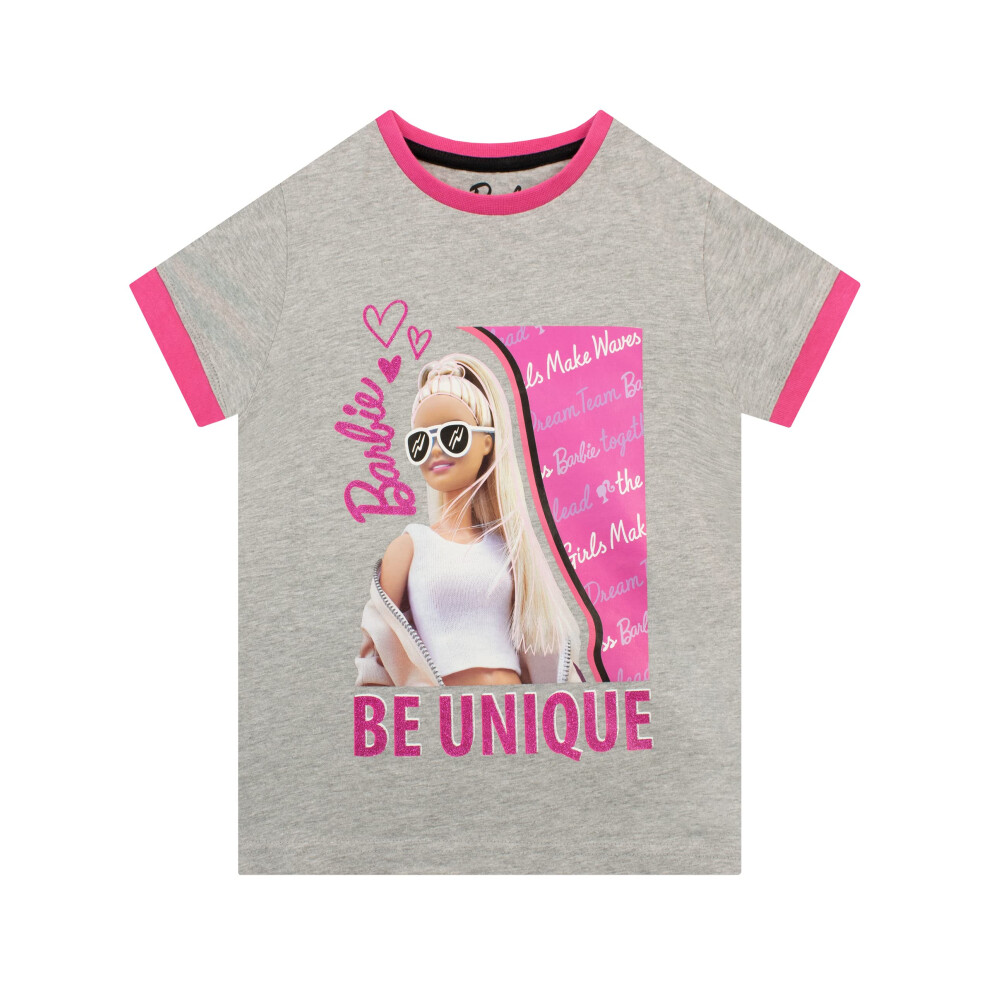 Barbie Shirts for Girls | Official Merch | Inspirational Girl Tshirt Grey 5