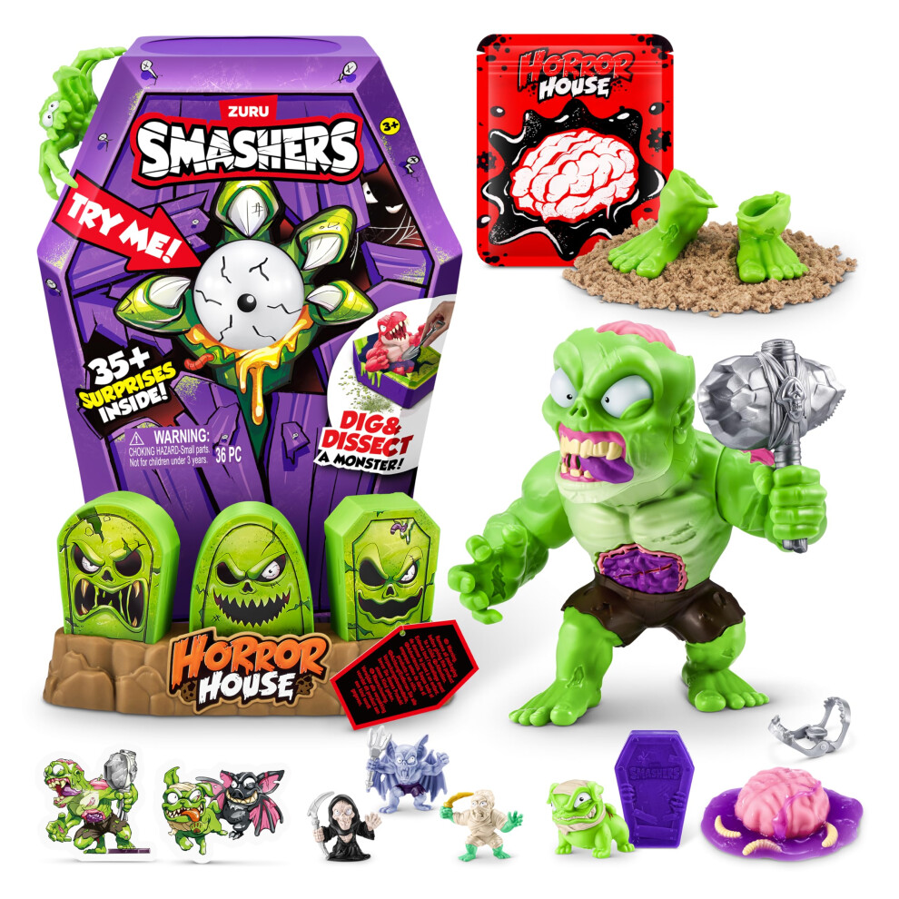 Smashers Mega Horror House Di Zuru, Giocattolo Interattivo, Giocattolo Da Collezionare Per Bambini E Ragazzi, Large (30 Cm), (Zombie)-image