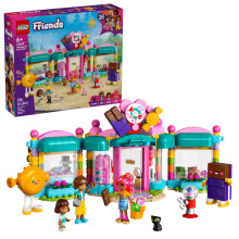 LEGO Friends Heartlake City Candy Store bouwspeelgoed - Fantasiespelset voor kinderen, meisjes en jongens vanaf 6 jaar - met 2 minipoppetjes, een mic