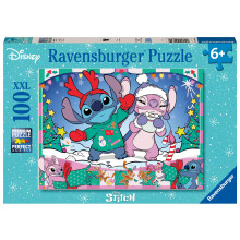Ravensburger Disney Stitch Christmas 100 Piece XXL Jigsaw Puzzle for Kids - Screen-Free Activity Boosts Concentration and Focus