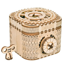 ROKR 3D Houten Puzzel Mechanische Schatkist Model DIY Brain Teaser Projecten voor volwassenen vanaf 14 jaar Verjaardagscadeau Educatief speelgoed Hou