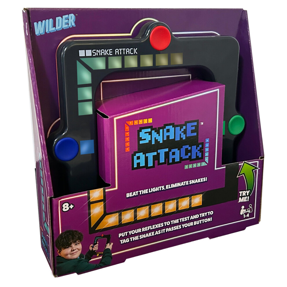 Photos - Other Toys Attack Snake Electronic Handheld Game - Solo and Multiplayer Reflex Game for Kids Ages 8+ WILD-376