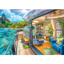 Puzzle Ravensburger Tropical Island Charter da 1000 pezzi per adulti - 12000413 - Lavorazione artigianale realizzata in Germania. Ogni pezzo si i