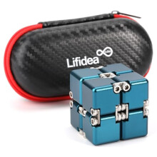 Lifidea Aluminium Alloy Metal Infinity Cube Fidget Cube (6 couleurs) Toy de bureau Fidget Handheld Fidget With Cool Case Infinity Magic Cube Soul