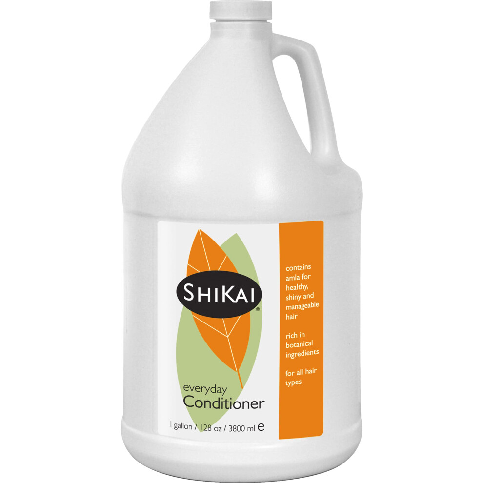 Shikai – Natural Everyday Conditioner, Plant-Based, Non-Soap, Non-Detergent, Contiene Amla Per Capelli Sani, Brillanti E Gestibile (Unscented, 1 Gallon)-image