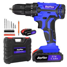 Cordless Drill & Screwdriver Kit 45Nm LED Light DIY Home & Garden Tool