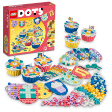 LEGO DOTS Ultieme feestset 41806 Kunst- en knutselset Ideaal voor kinderen van 6 tot 10 jaar Feestzakjesvullers Verjaardagsfeestje Spelletjes en knut
