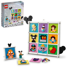 LEGO Disney Classic 100 jaar Disney-animatiepictogrammen 43221 Bouwbaar Disney-speelgoed met Mickey Mouse-minifiguur Klassieke Disney-muurkunst Leuk