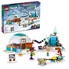 LEGO Friends Igloo Vakantieavontuur 41760 Bouwspeelgoedset voor kinderen vanaf 8 jaar met 3 poppen en 2 hondenpersonages Een cadeau met een winterthe