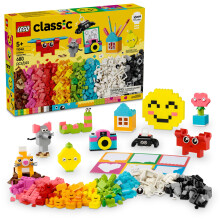 LEGO Classic Creative Happy Box bouwspeelgoedset - bouwstenen speelgoed voor kinderen, jongens en meisjes vanaf 5 jaar - leer- en educatief speelgoed