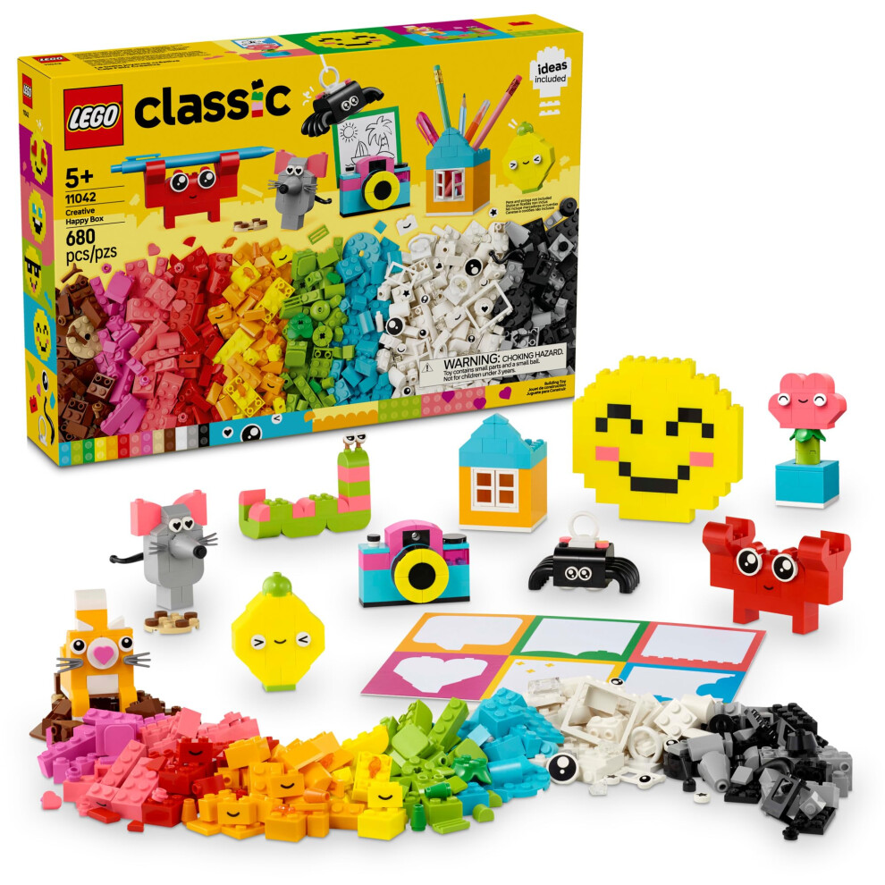 Lego Classic Creative Happy Box Building Toy Set - Building Blocks Toy For Kids Boys And Girls Ages 5+ - Learning And Educational Toy For Preschool