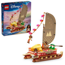 LEGO Disney Moana's avontuurlijke kanobouwspeelgoedset - Fantasiespel speelgoedboot voor kinderen, meisjes en jongens vanaf 6 jaar - Disney cadeau-id