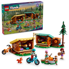 LEGO Friends Abenteuercamp, gemtliche Htten, Campingspielzeug, Kinder-Naturspielset, Rollenspielspielzeug mit 3 Mini-Puppenfiguren und einer Fuchs-